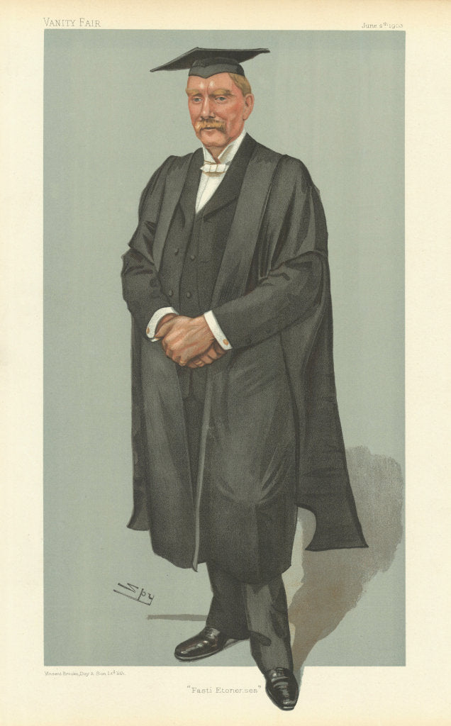 VANITY FAIR SPY CARTOON Arthur Christopher (A.C.) Benson 'Fasti Etonenses' 1903